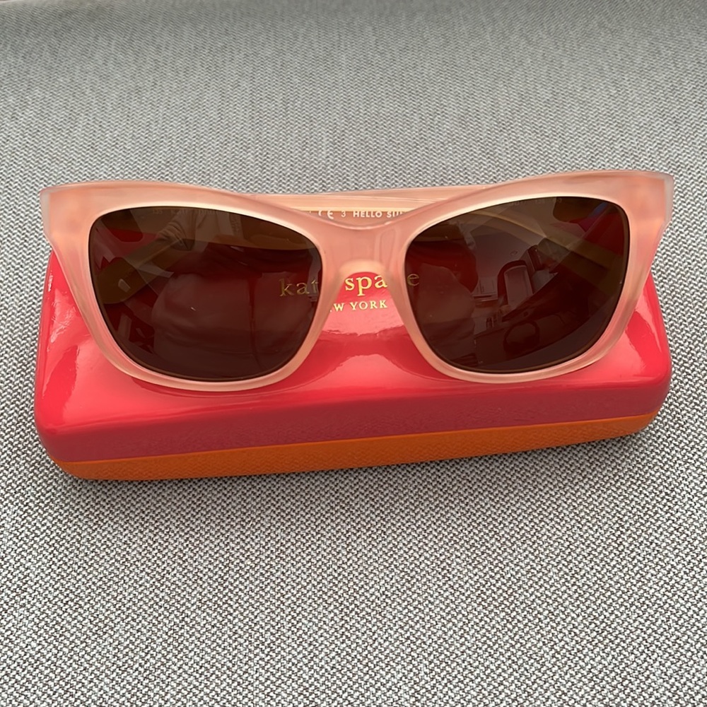 Adorable Kate Spade Hello Sunshine Translucent Pink Sunglasses